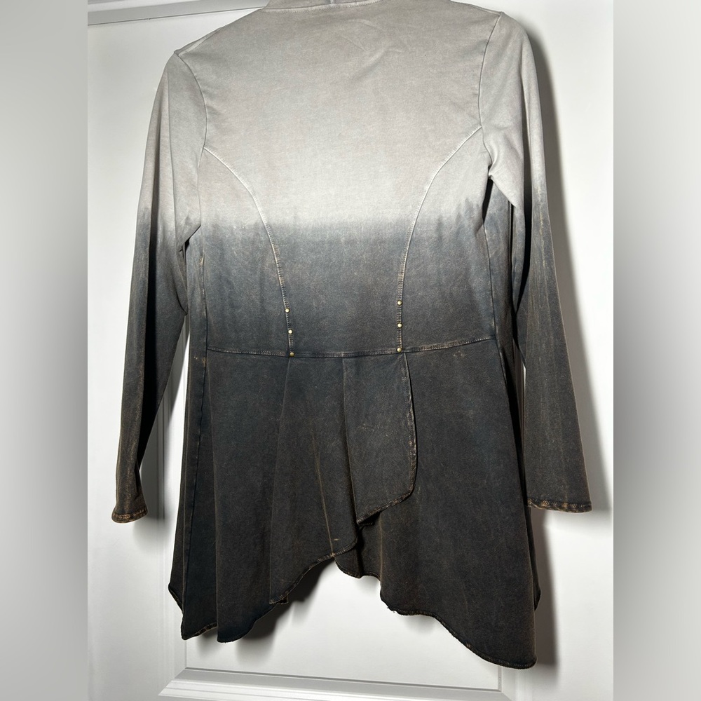 Testimony‎ Los Angeles Gradient Gray Women's Open Cardigan